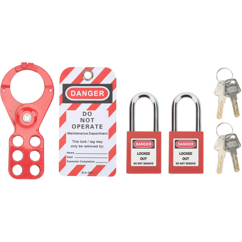 foto del prodotto eosnow kit di tagout di blocco con lucchetto di sicurezza lucchetto loto tag chiavi a prova di manomissione per attrezzature industriali grillo da