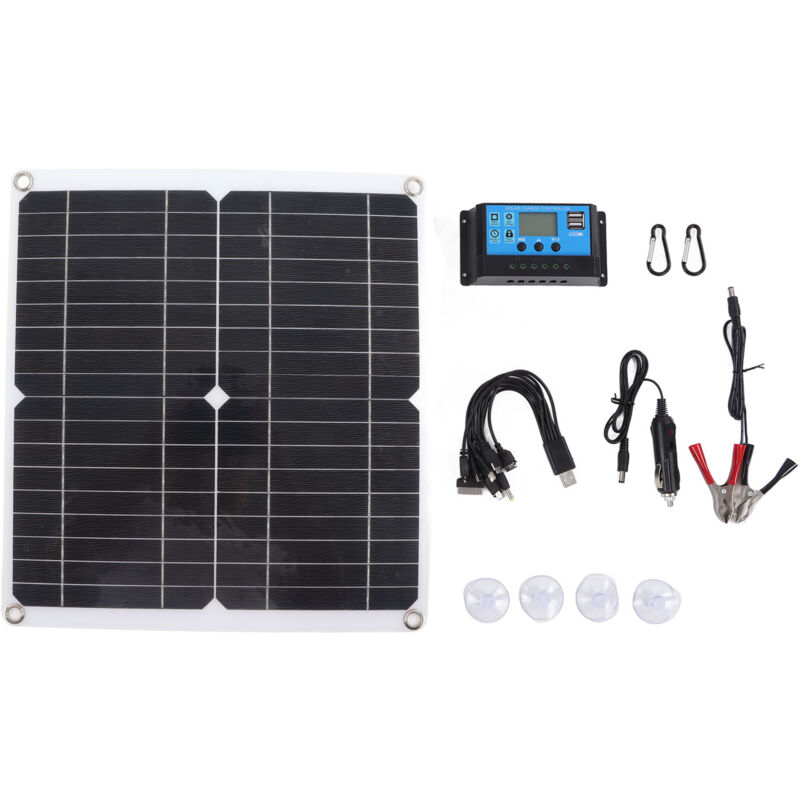foto del prodotto eosnow kit pannello solare 20w 12v monocristallino ip65 pannello solare fai da te impermeabile con regolatore di carica solare 10a per esterno