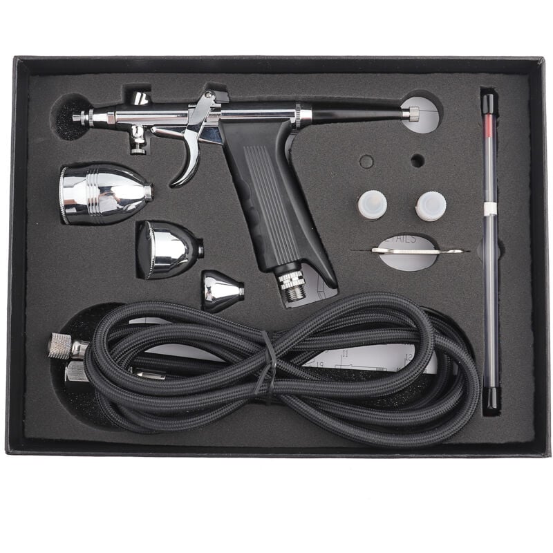 foto del prodotto eosnow kit pistola a spruzzo pistola per aerografo, pistola a spruzzo a gravit aerografo pittura tatuaggio manicure per decorare il modello di