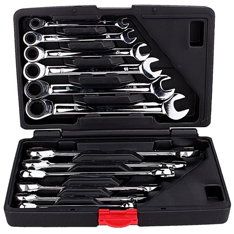 foto del prodotto eosnow - kit set di utensili manuali per chiavi a cricchetto da 12 pezzi 8-19 mm