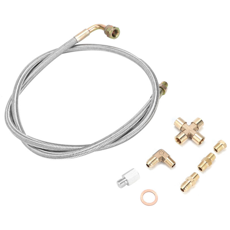 foto del prodotto eosnow linea di alimentazione olio turbo charge 1 8 npt in acciaio intrecciato da 36 pollici adatta per t3 t3 t4 t4 t70