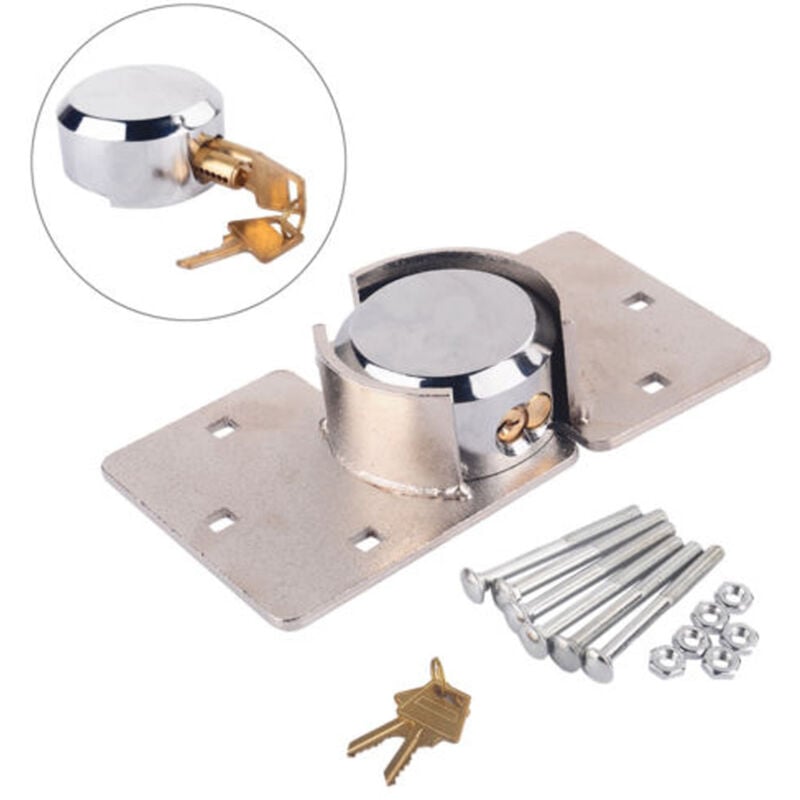 foto del prodotto eosnow lucchetto di sicurezza per porta del capannone del garage per furgone 1 2 x resistente, set di lucchetti da 73 mm in acciaio