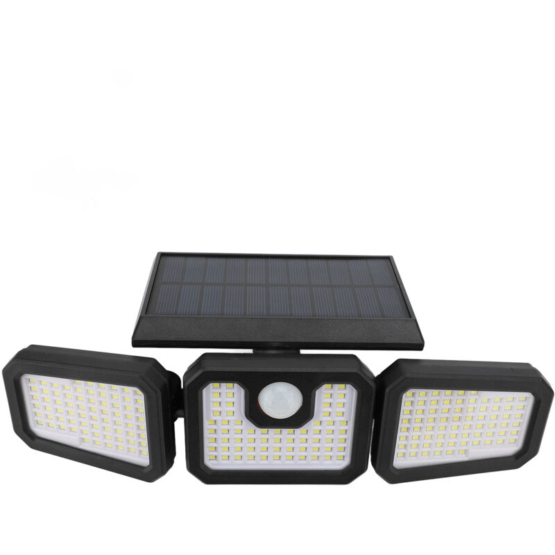 foto del prodotto eosnow luce a parete solare esterna con sensore di movimento remoto controllo pieghevole ip65 waterproof 210leds security 3 modalit di illuminazione