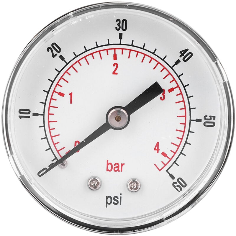 foto del prodotto eosnow manometro quadrante 50mm 1 4 bspt connessione posteriore per aria acqua olio gas 0 60psi 0 4bar 