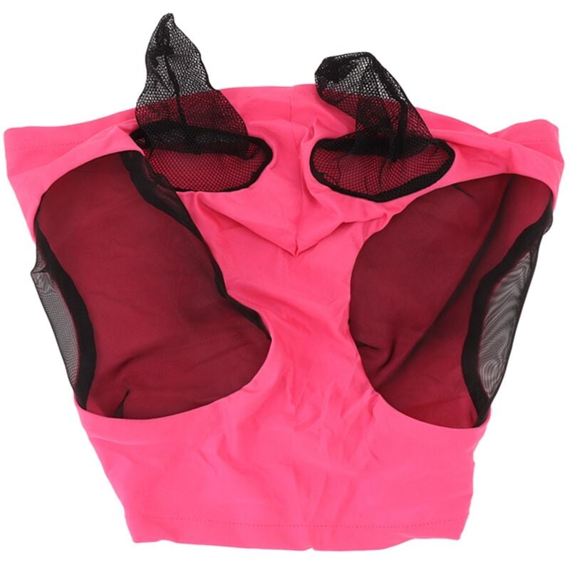 foto del prodotto eosnow maschera a mosca di cavalli maschera per cavallo traspirante elastico con protezione delle orecchie riding equestre equipment rose red