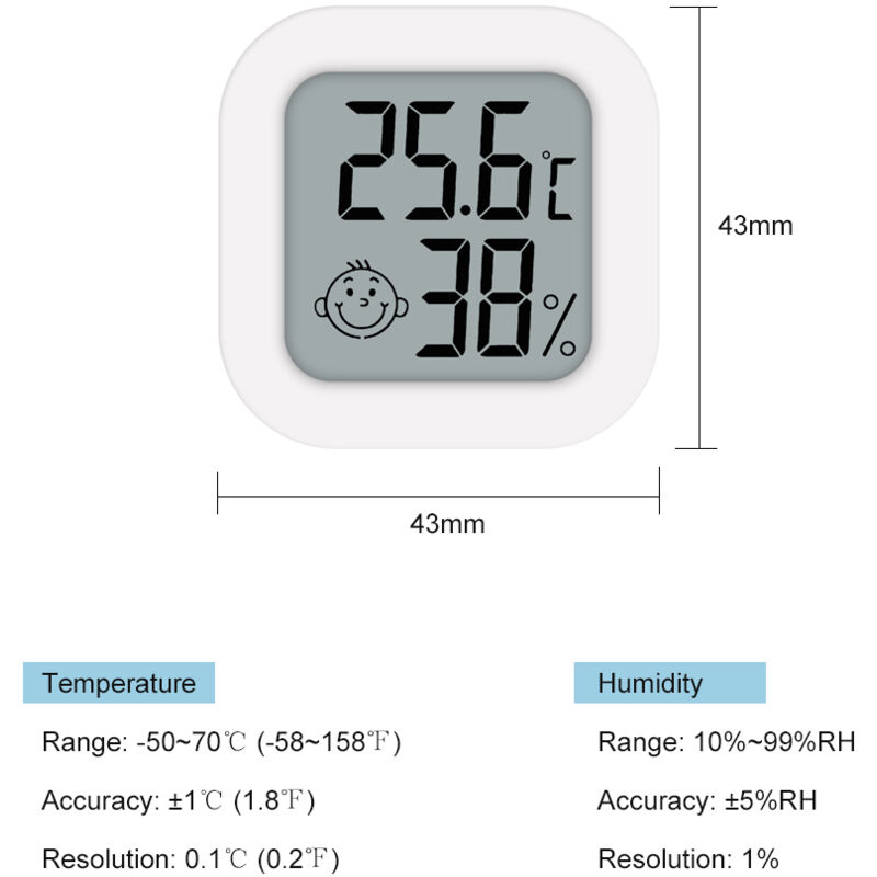 foto del prodotto eosnow mini termometro da interno monitor di umidit sensore di temperatura lcd digitale misuratore di livello igrometro stazione meteorologica