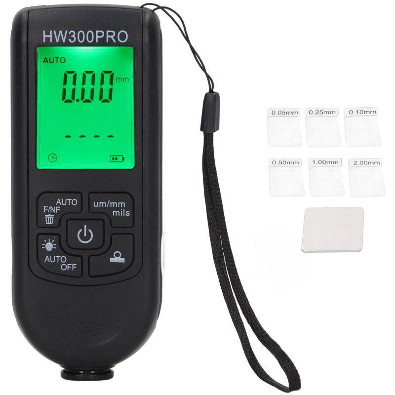 foto del prodotto eosnow misuratore di spessore del rivestimento digitale abs con fune portatile funzione di spegnimento automatico misuratore di rivestimento della