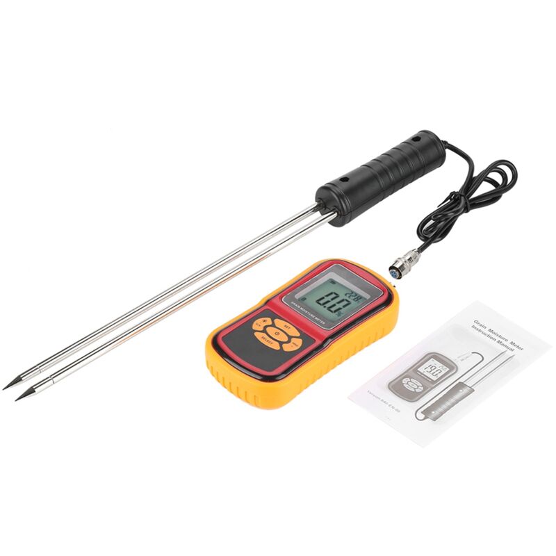 foto del prodotto eosnow misuratore di temperatura dell'umidità dei cereali lcd digitale portatile gm640 per chicchi di mais, riso di frumento