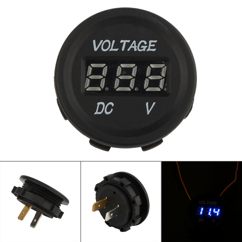 foto del prodotto eosnow misuratore impermeabile voltmetro display digitale dc led per auto 12v 24v zy