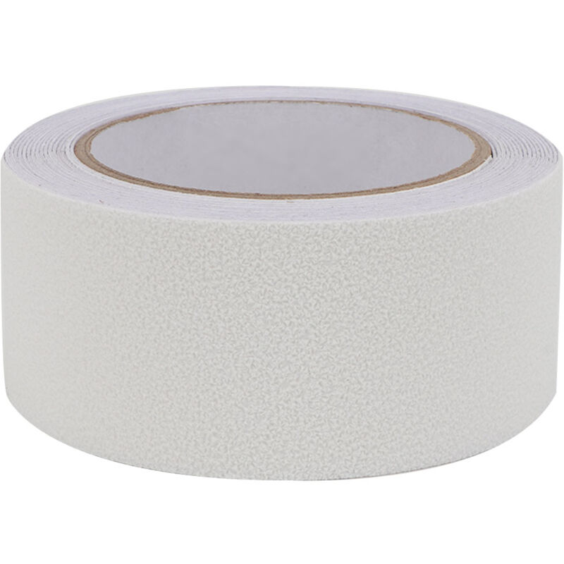 foto del prodotto eosnow nastro antiscivolo in gomma peva pu per pavimenti, gradini per scale, striscia di sicurezza abrasiva antiscivolo, 5 m bianco 