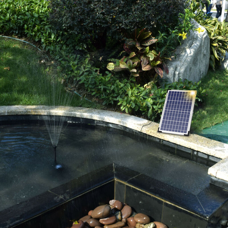 foto del prodotto eosnow pompa a solare da 10 w con pannello grande 3 ugelli max. altezza dell acqua 100 cm per vasca da bagno per bagni per uccellino decorazione da