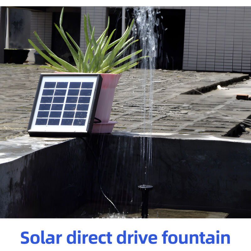 foto del prodotto eosnow pompa ad acqua solare 6v 1,5w 6 modalit 160l h altezza di sollevamento 50cm con fontana a 8 ugelli
