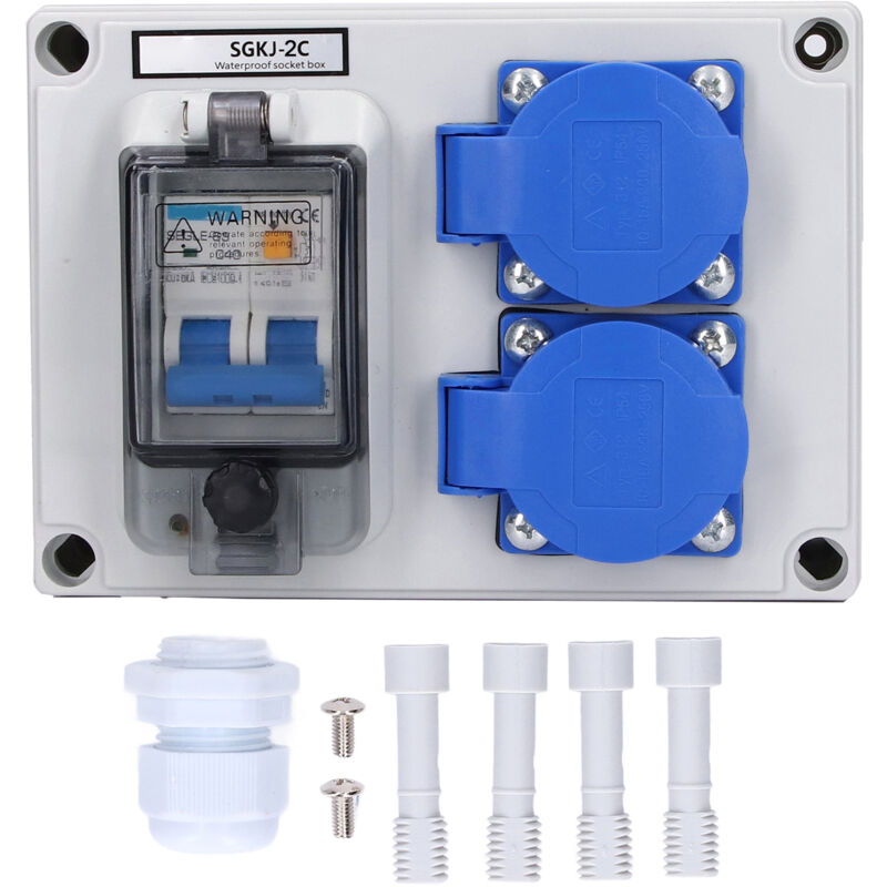 foto del prodotto eosnow presa a muro doppia presa di corrente tedesca presa 200250v con rcd 230v 40a 1p n
