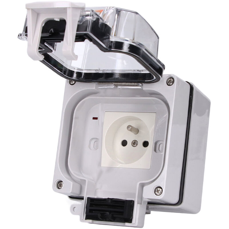 foto del prodotto eosnow presa esterna ip66 scatola di presa di corrente montata su superficie impermeabile a parete standard francese 250 v 16 a