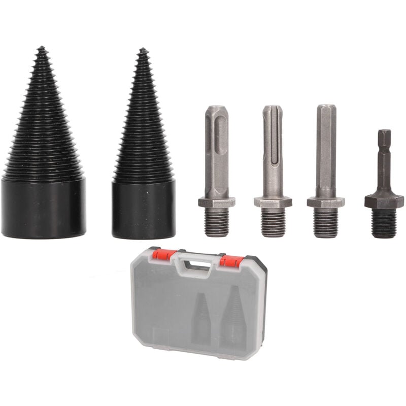 foto del prodotto eosnow punta da trapano per spaccalegna da 6 pezzi 32mm 42mm punta da trapano a cono per spaccatura resistente e staccabile con 4 manici per il