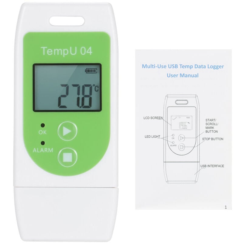 foto del prodotto eosnow registratore dati registratore dati di temperatura usb multiuso registratore temp riutilizzabile con capacit di 32.000 registrazioni