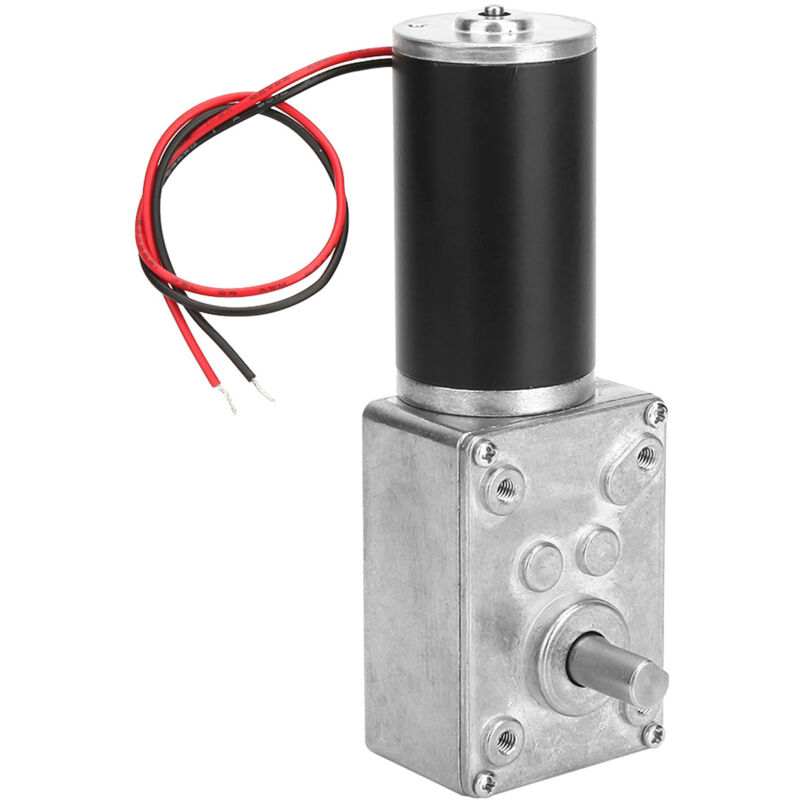 foto del prodotto eosnow riduzione della velocit motore riduttore elettrico ingranaggio a vite senza fine reversibile albero da 8 mm 24 v 20 giri min 