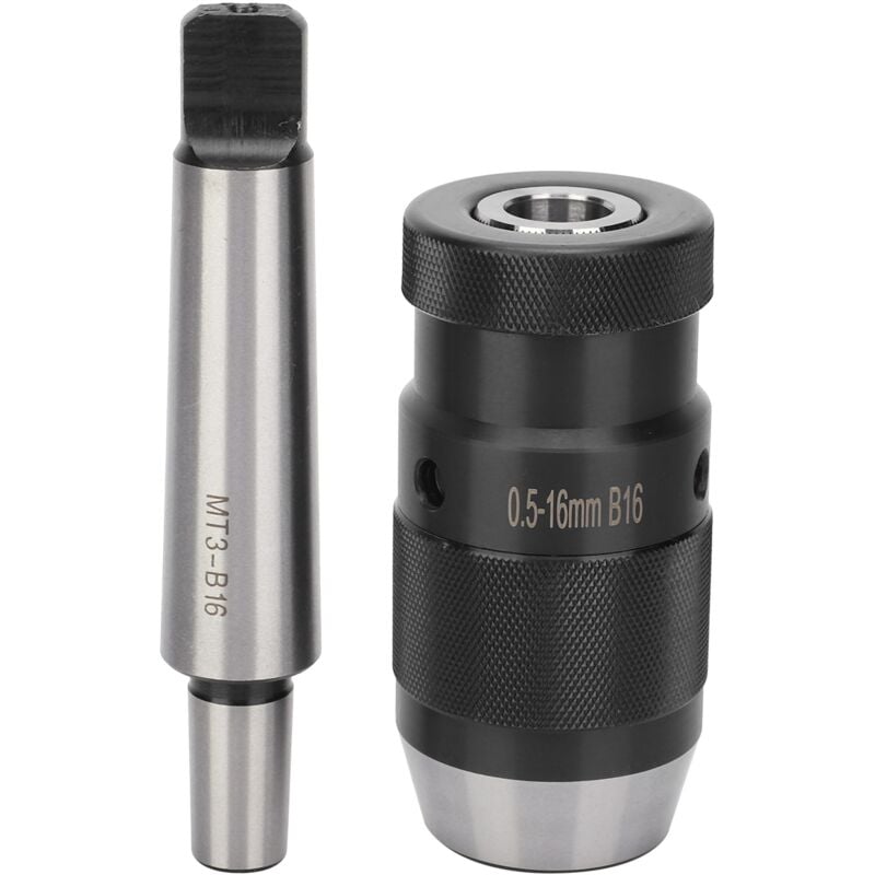 foto del prodotto eosnow rilascio rapido con coda a tastra per trapano senza chiave per perforazione per perforazione di colonna mt3 b16 0,5 16 mm