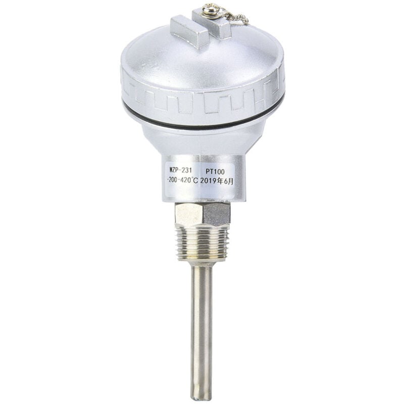 foto del prodotto eosnow rilevatore di temperatura a resistenza sonda sensore pt100 testa terminale termocoppia con filettatura npt da 1 2 pt 50mm 