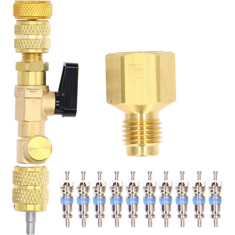 foto del prodotto eosnow rimozione del core della valvola installatore di installazione del set di strumenti di riparazione in ottone per 1 4 pollici 5 16 pollici
