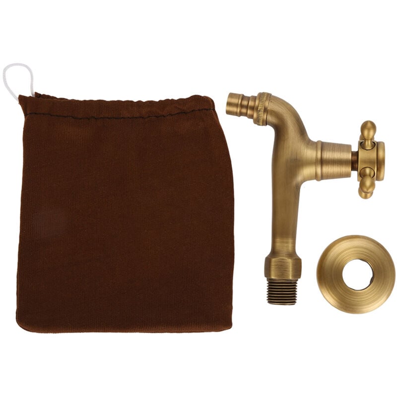 foto del prodotto eosnow rubinetto monocomando vintage in ottone massiccio per rubinetto dell acqua a parete per lavatrice lungo 