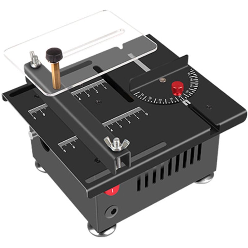 foto del prodotto eosnow sega da tavolo multifunzione da 100 w, mini taglierina elettrica da tavolo, velocit e angolo regolabili, lama sollevabile, profondit di
