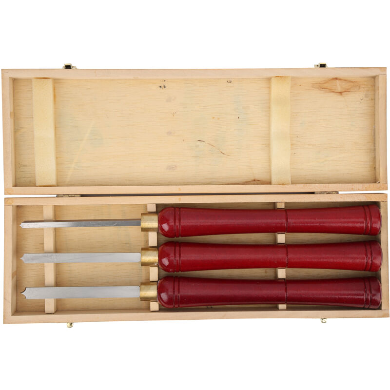 foto del prodotto eosnow set di 3 utensili per tornio per legno, taglierina per tornitura in acciaio ad alta velocit con scatola di immagazzinaggio