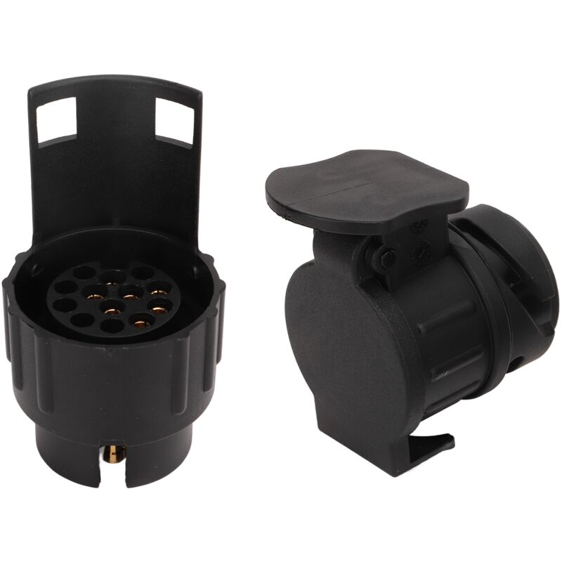 foto del prodotto eosnow set di adattatori per prese da rimorchio da 7 pin a 13 pin e da 13 pin a 7 pin convertitore presa di traino per spine per rimorchio ue