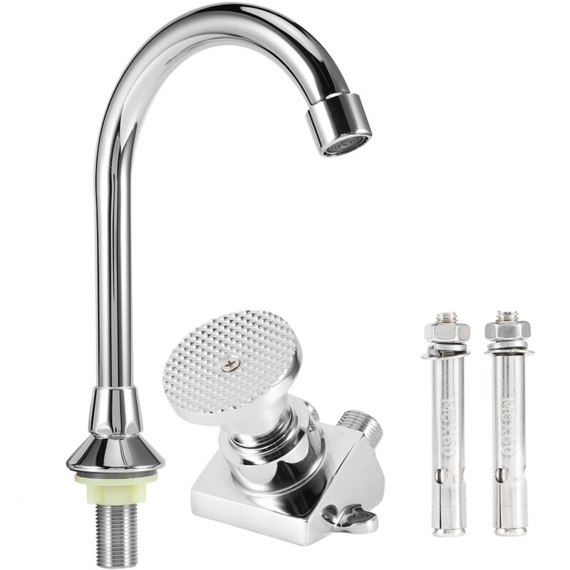 foto del prodotto eosnow set di rubinetti per lavabo con pedale per lavabo con montaggio a pavimento in rame con filettatura g1 2 pollici per laboratorio ospedaliero