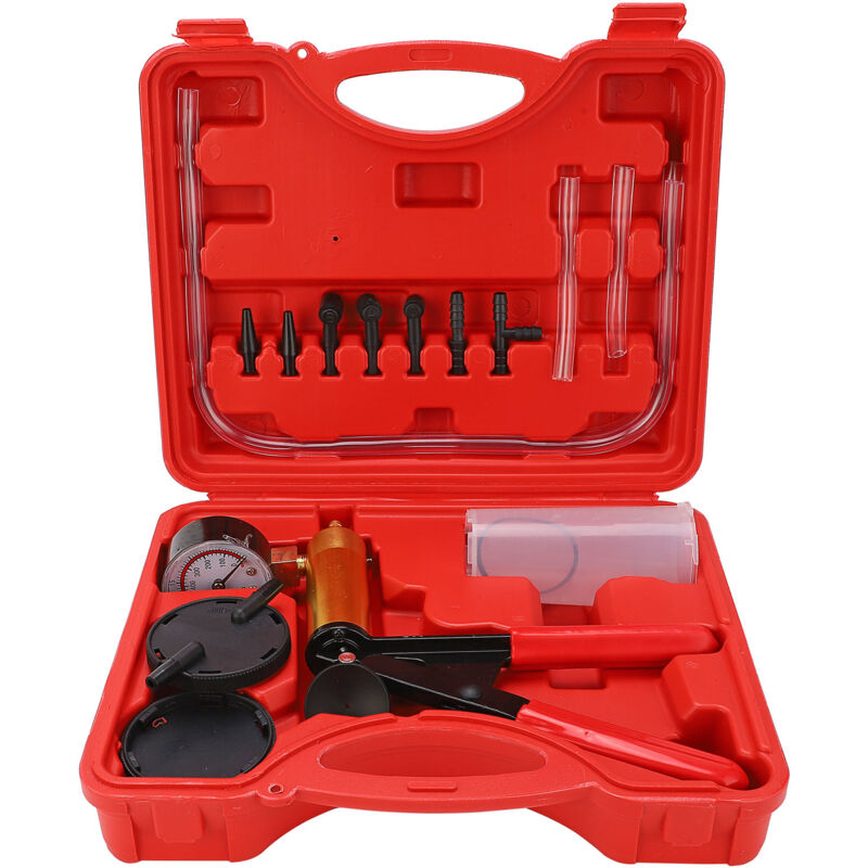 foto del prodotto eosnow set tester per spurgo freni, kit di spurgo professionale per pompa a vuoto da 15 pezzi ad alta resistenza per auto, moto, camion