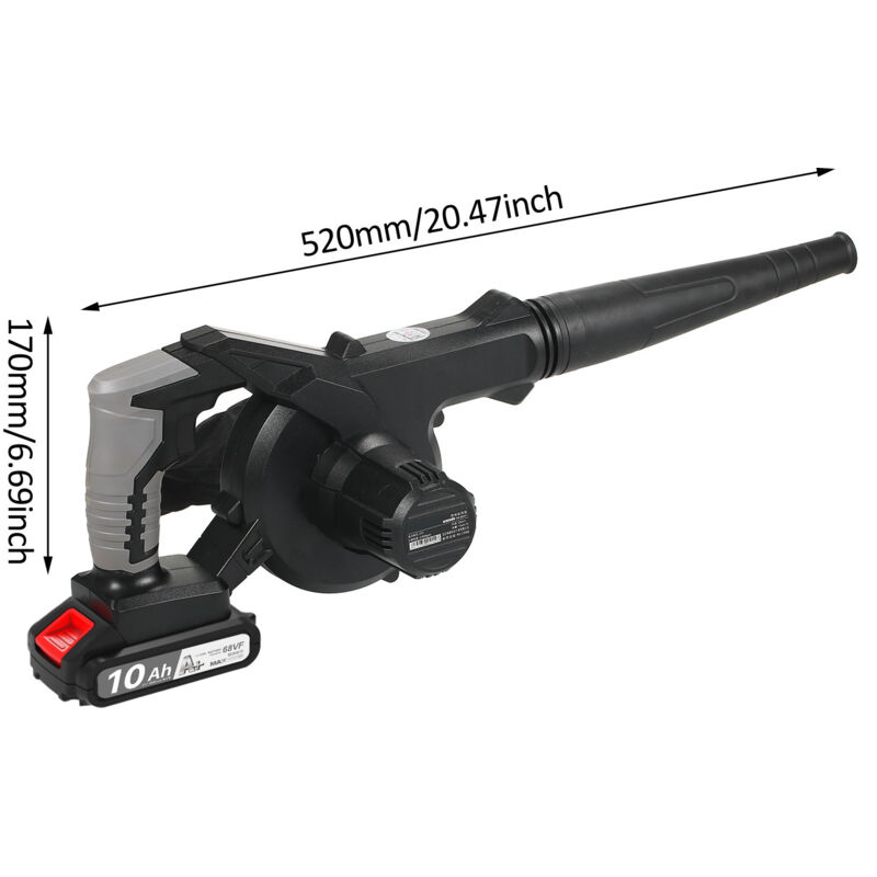 foto del prodotto eosnow spacchi fogliari a batteria leggera da 21 v per patio, cortile, marciapiede, vetro piccolo ventilatore da 2 in 1 e aspirapolvere con