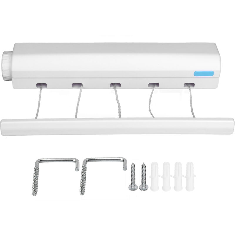 foto del prodotto eosnow stendibiancheria retrattile telescopico per stendere i vestiti, per forniture per interni ed esterni, cinque corde