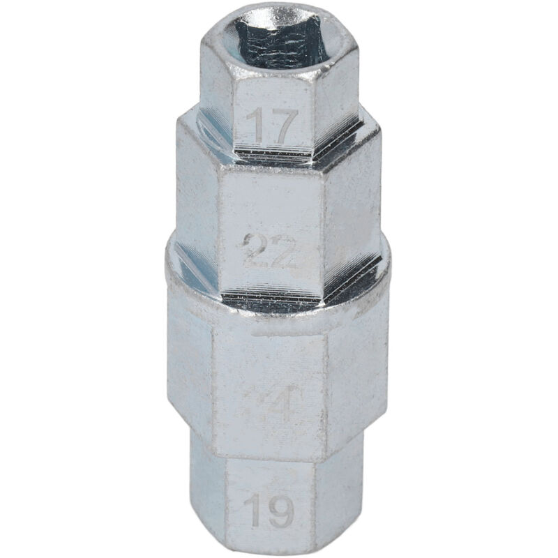 foto del prodotto eosnow strumento per asse esagonale per moto chiave per rimozione perno ruota anteriore dedicata 17 19 22 24 mm argento