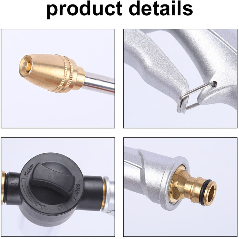 foto del prodotto eosnow strumento per lavaggio auto irrigatore ad alta pressione tubo completamente in metallo spruzzatore di schiuma irrigazione da giardino con