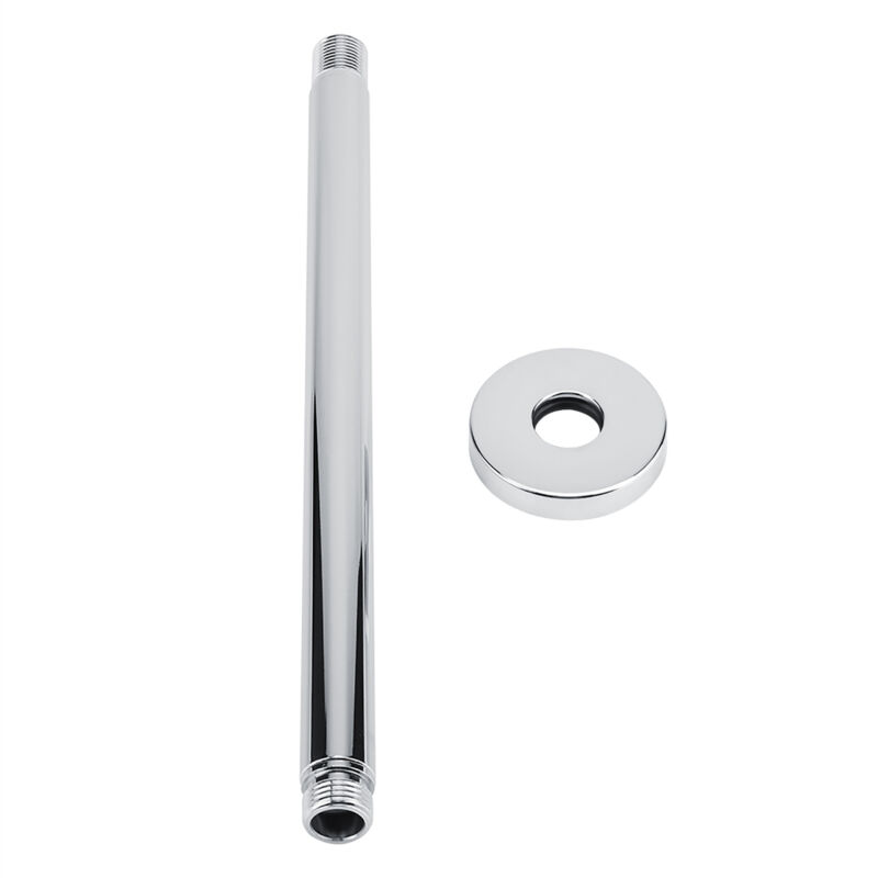 foto del prodotto eosnow supporto a parete per tubo doccia con piano tondo in acciaio inossidabile per soffione doccia a soffitto del bagno 30 cm 