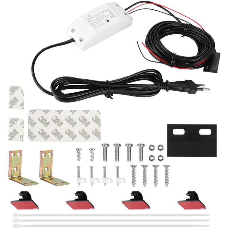 foto del prodotto eosnow supporto per dispositivo apriporta con telecomando per porta del garage per alexa google eu 100 240v
