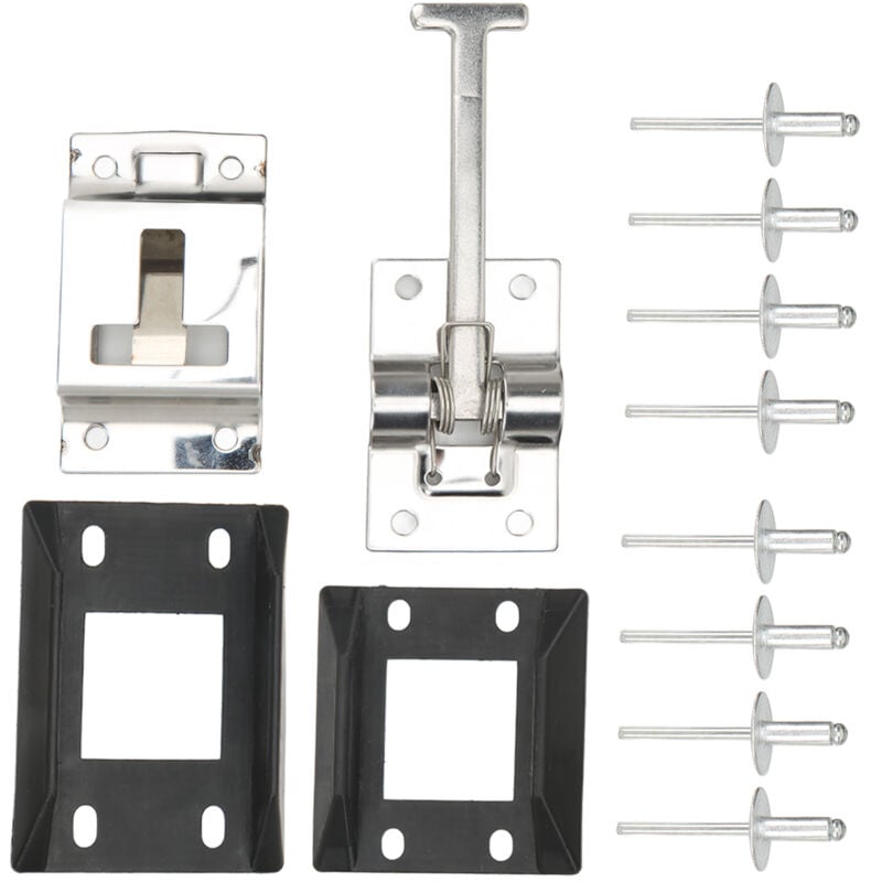 foto del prodotto eosnow supporto per porta del rimorchio chiusura stile t in acciaio inossidabile 316 resistente universale per rimorchi da viaggio per camper