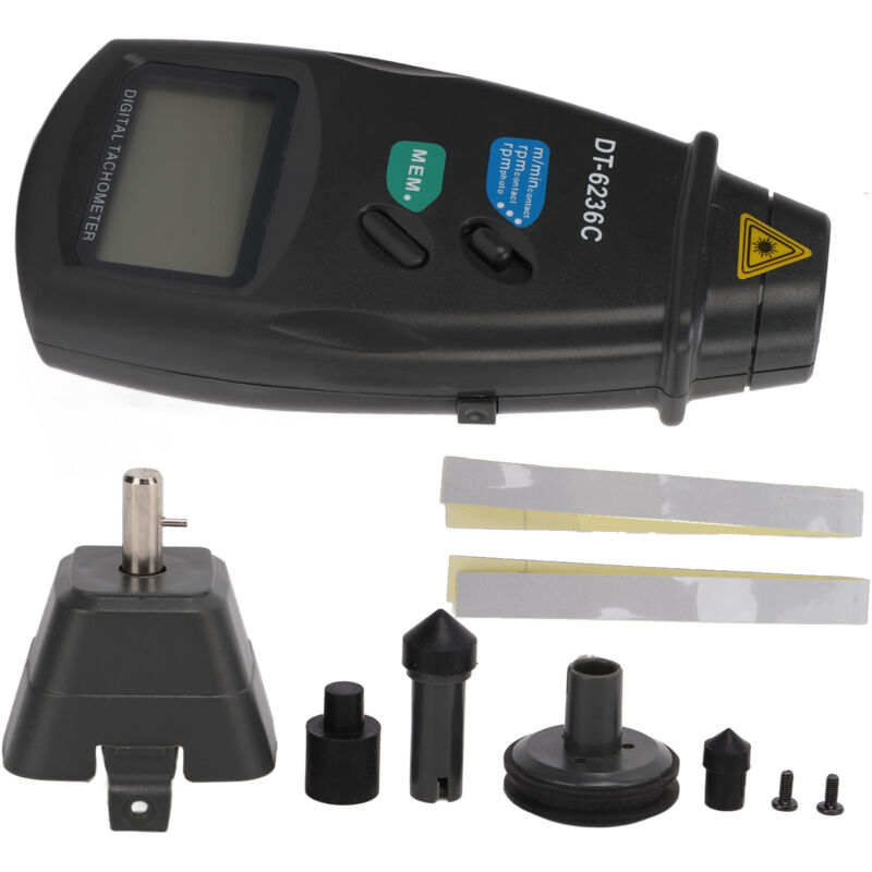 foto del prodotto eosnow tachimetro digitale tachimetro rpm senza contatto 2 in 1 con contatto optoelettronico per la produzione di automobili con ruote a motore