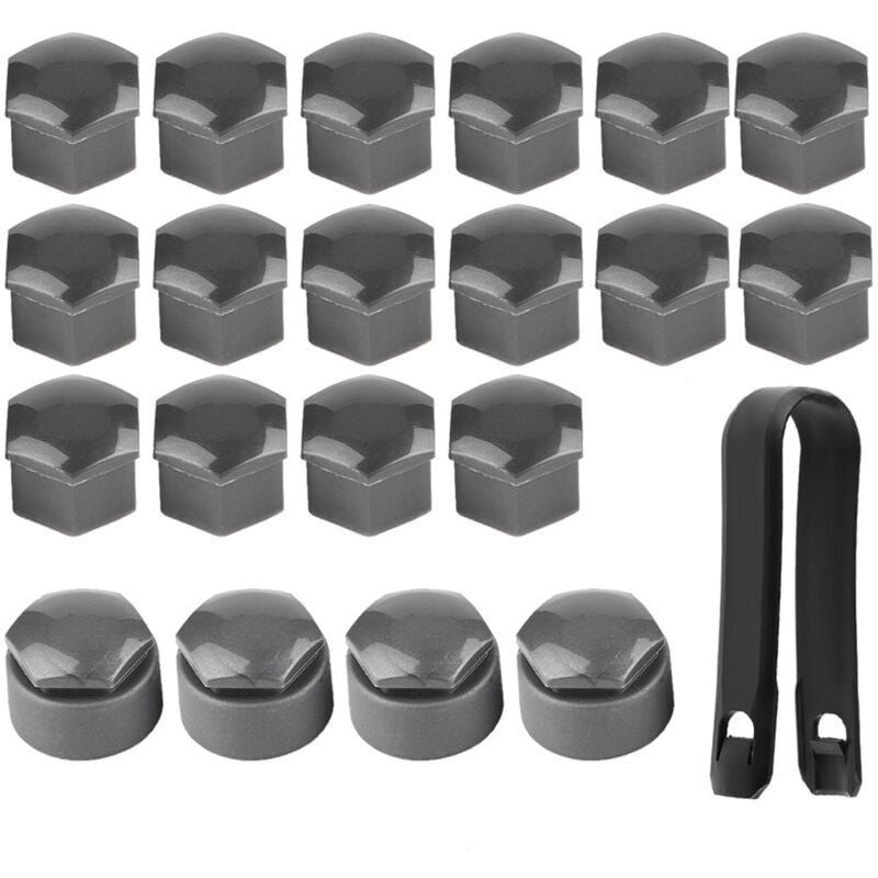foto del prodotto eosnow tappo di copertura antifurto per protezione vite mozzo auto ruota dado 20 pezzi 17mm grigio