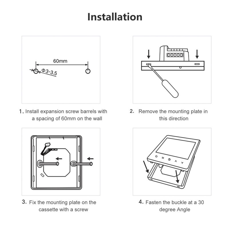 foto del prodotto eosnow termostato intelligente intelligente regolatore di temperatura per apparecchiature di riscaldamento dell acqua display lcd pulsante a