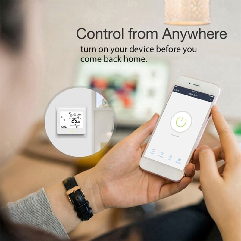 foto del prodotto eosnow termostato intelligente wi fi regolatore di temperatura controllo app 5a compatibile con alexa termostati per caldaia a gas per acqua