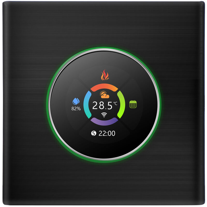 foto del prodotto eosnow termostato intelligente wifi, regolatore di temperatura, controllo settimanale programmabile tramite pulsanti app mobile controllo vocale,