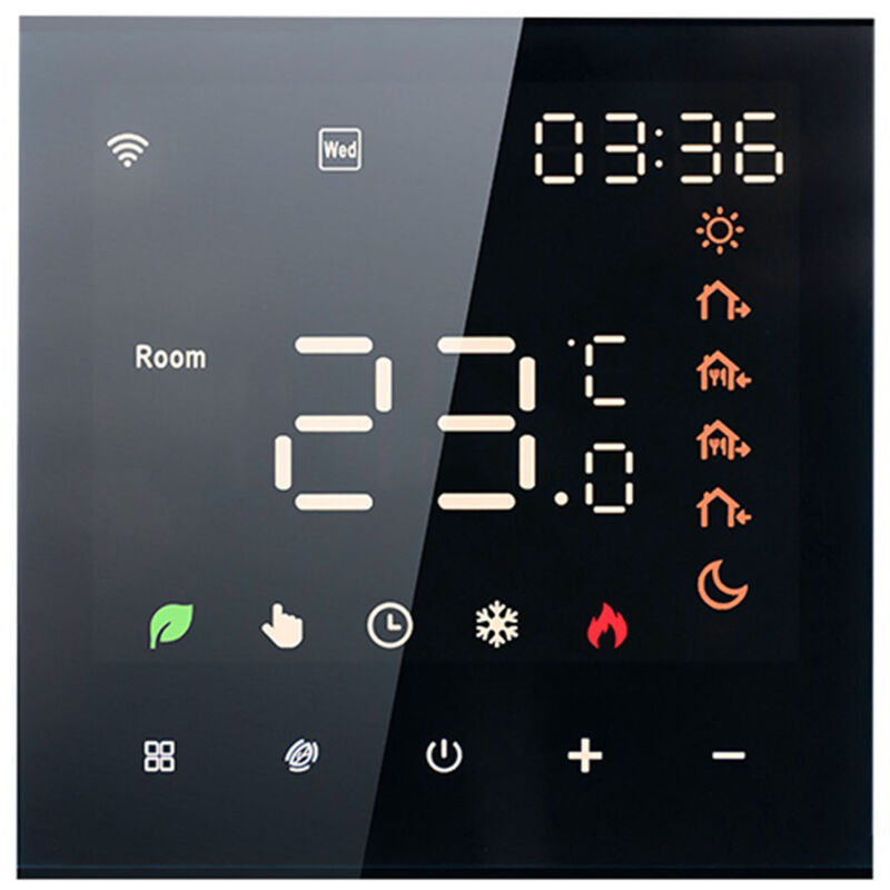 foto del prodotto eosnow termostato wifi smart tuya controllo vocale 3a display lcd digitale programmabile touchscreen termostato per riscaldamento a pavimento