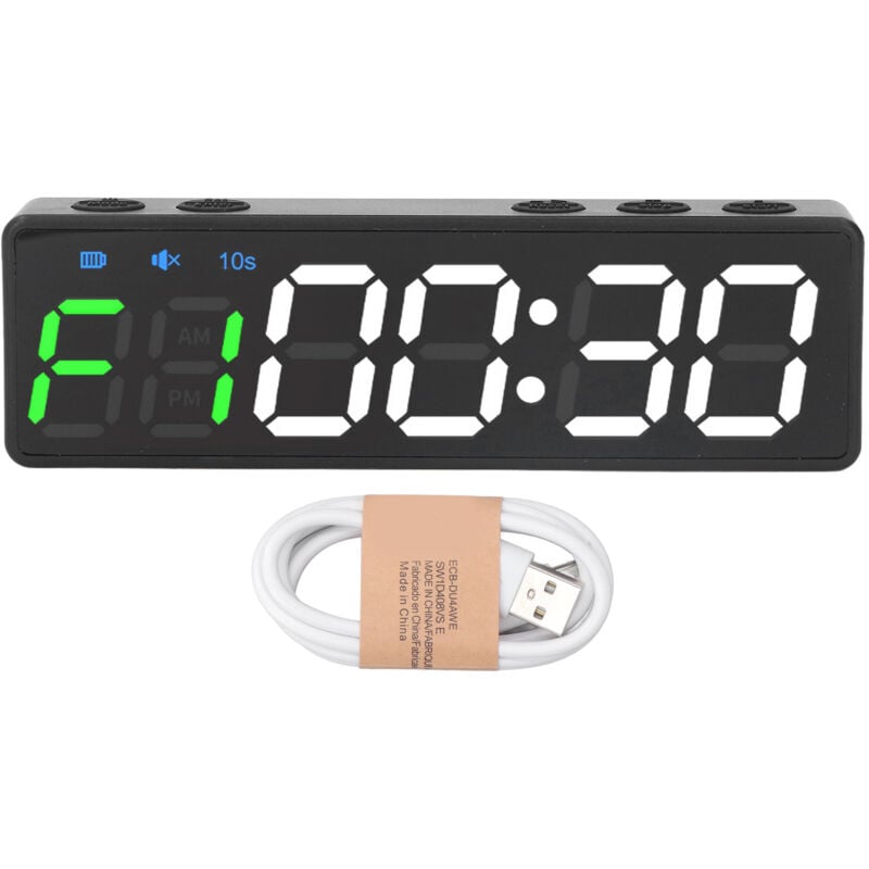 foto del prodotto eosnow timer da palestra timer portatile per intervalli di allenamento orologio fitness ampio display digitale con potente magnete integrato verde