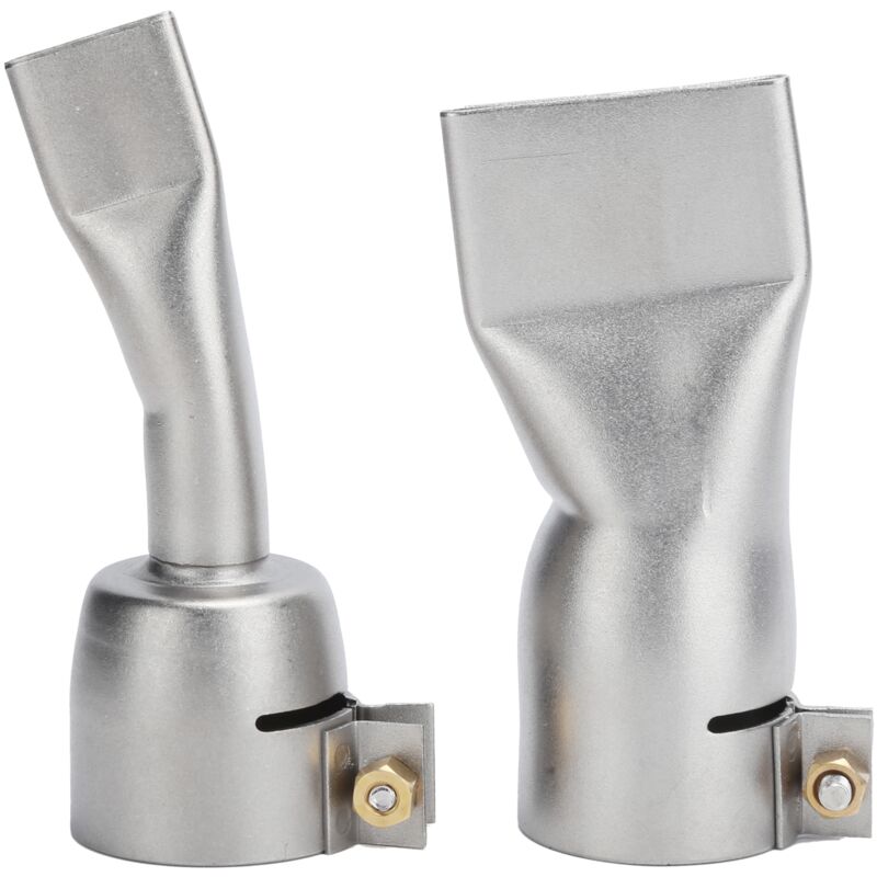foto del prodotto eosnow ugello piatto per pistola per saldatura 2 pezzi 20 mm piccolo 40 mm punta grande per strumento saldatore in acciaio inossidabile