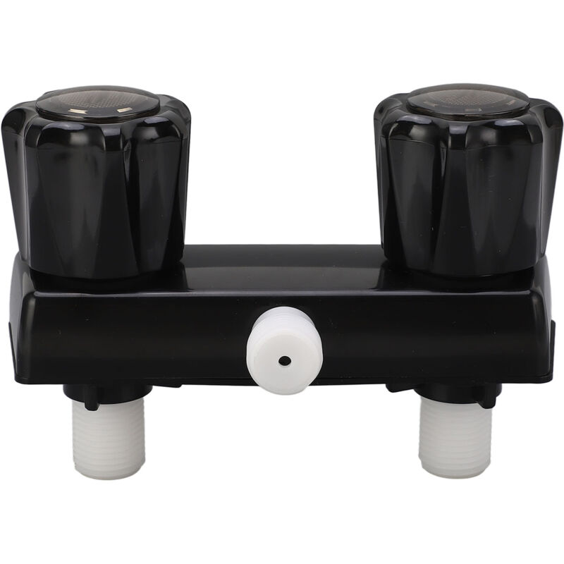 foto del prodotto eosnow valvola miscelatrice doccia deviatore valvola rubinetto doccia camper con rotella a 2 manopole per camper nero