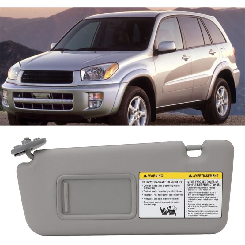 foto del prodotto eosnow visiera parasole 7432042420b0 parasole multifunzionale lato sinistro del conducente con specchio per il trucco di ricambio per rav4 dal 2004