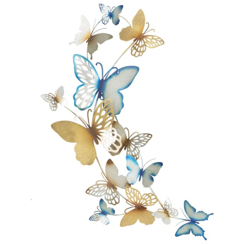 foto del prodotto epikasa decorazione in metallo 3d farfalla 12, metallo, multicolore, 59,5x4x115 cm