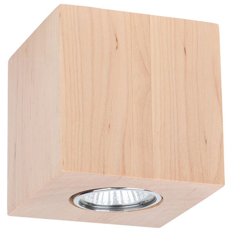 foto del prodotto epikasa faretto gila, legno, marrone, 10x10x10 cm