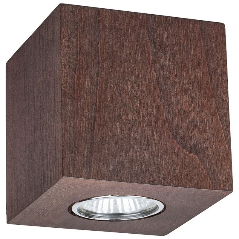 foto del prodotto epikasa faretto gila, legno, marrone, 10x10x10 cm